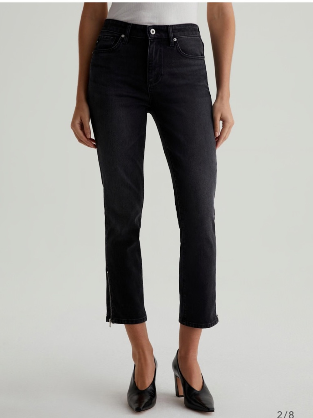 AG Jeans Mari crop moto slim straight Elixr -28-NWT!